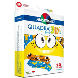 Master Aid Quadra 3D Boys Παιδικά Αυτοκόλλητα Επιθέματα 20τμχ