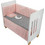 Interbaby Star Luna Κούνια για Στρώμα 60x120cm Λευκή & Προίκα Ροζ