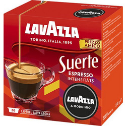Lavazza Κάψουλες Espresso Suerte Συμβατές με Μηχανή Lavazza A Modo Mio 36τμχ