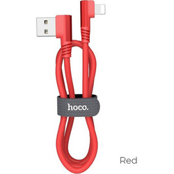 Hoco U83 Angle 90° USB-A to Lightning Cable 1.2m Red HC-U83LR