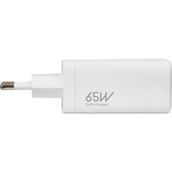 iBox ILUC Φορτιστής με Καλώδιο USB-C με Θύρα USB-A & 2 Θύρες USB-C 65W Quick Charge 4.0+ & Power Delivery White