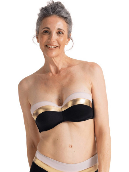 Dorina Bikini Top Strapless Μαύρο Χρυσό FXBU0001MI010-BK0074