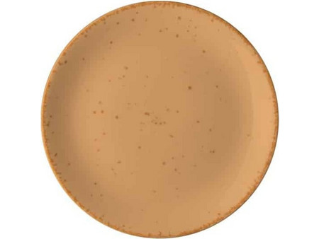 Lukanda Πιάτα Ρηχά Πορσελάνης Leon Καφέ 23cm 6τμχ LEO3-FP-23