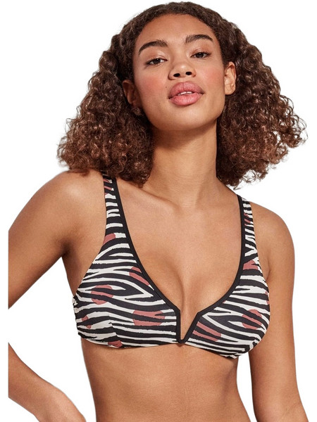 Gisela Bikini Top Τριγωνάκι Μαύρο Λευκό 2-30130