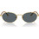 Persol PO1018S 1129R5 Γυναικεία Γυαλιά Ηλίου Οβάλ Μεταλλικά Χρυσά με Μαύρο Polarized Φακό