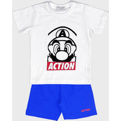 Action Παιδικό Σετ για Αγόρι Καλοκαιρινό Λευκό Royal Blue 224-20008