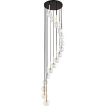 TK Lighting Aurora Κρεμαστό Φωτιστικό Οροφής Πολύφωτο Μαύρο 10182