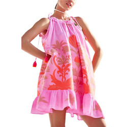 Lace Mini Καλοκαιρινό Βραδινό Φόρεμα Φούξια M-8527