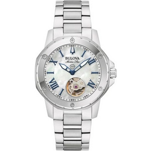 Bulova Marine Star Γυναικείο Ρολόι Αυτόματο με Ασημί Μεταλλικό Μπρασελέ 96L326 Bulova Marine Star Γυναικείο Ρολόι Αυτόματο με Ασημί Μεταλλικό Μπρασελέ 96L326