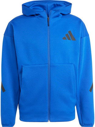 Adidas Z.N.E. Full-Zip Hooded Track Ανδρική Ζακέτα Φούτερ με Κουκούλα και Φερμουάρ Royal Blue JF6388