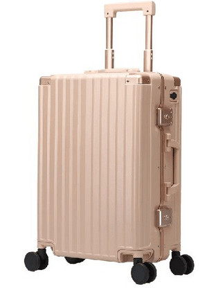 Bopai 33-859208 Βαλίτσα Καμπίνας 56x42x26cm με 4 Ρόδες Ροζ Χρυσή
