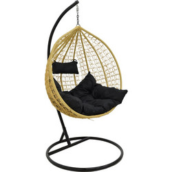 Pakoworld Zafer Κρεμαστή Κούνια Φωλιά Wicker Μπεζ 135-000025