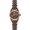 Michael Kors Petite Lexington Pave Γυναικείο Ρολόι με Καφέ Μεταλλικό Μπρασελέ MK4844