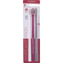 Swissdent Profi Whitening Soft Oδοντόβουρτσα Λευκή Φούξια Γκρι
