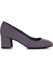 Sante Γόβες Suede με Χοντρό Χαμηλό Τακούνι Ανθρακί 18-159-24