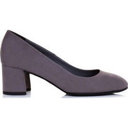 Sante Γόβες Suede με Χοντρό Χαμηλό Τακούνι Ανθρακί 18-159-24