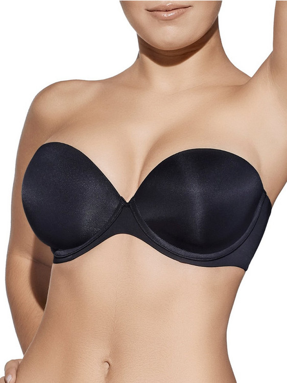 Selene DANA Σουτιέν Strapless Push Up με Μπανέλα Μαύρο
