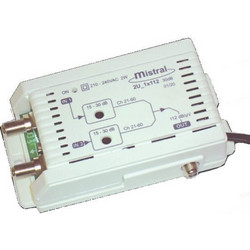 Mistral 2U 1X112 Ενισχυτής Σήματος Κεραίας Τηλεόρασης Κεντρικός 30dB 2xUHF