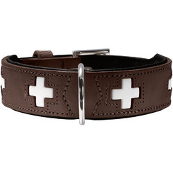 Hunter Swiss Δερμάτινο Κολάρο Σκύλου Καφέ 3.9x41-49cm