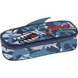 Graffiti Shark Κασετίνα Γκρι Μπλε 241342
