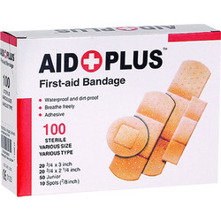 Aid Plus Αποστειρωμένα Αδιάβροχα Αυτοκόλλητα Επιθέματα 100τμχ