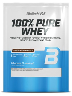 Biotech USA 100% Pure Whey Banana Πρωτεΐνη Ορού Γάλακτος Γράμμωσης Χωρίς Γλουτένη 28gr