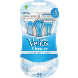 Gillette Venus Oceana Γυναικείο Ξυραφάκι μιας Χρήσης με 3 Λεπίδες & Λιπαντική Ταινία 3τμχ