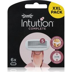 Wilkinson Sword Intuition Complete Γυναικεία Ανταλλακτικά Ξυραφάκια με 5 Λεπίδες & Λιπαντική Ταινία 6τμχ