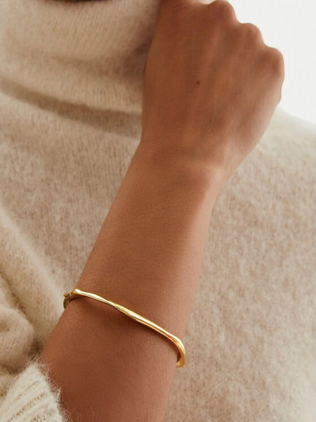 Trussardi Γυναικείο Βραχιόλι Βέργα από Ατσάλι Xρυσό TJAXA01