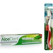 Optima AloeDent Whitening Οδοντόβουρτσα Κόκκινη + Οδοντόκρεμα 100ml