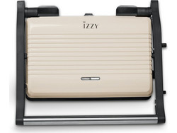 Izzy IZ-2025 Vintage Panini Τοστιέρα για 2 Τοστ 1000W Creme