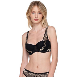 Luna Lucy Σουτιέν Balconette Push Up με Μπανέλα Μαύρο 15201