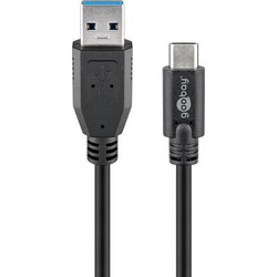 Goobay 73141 USB-A to USB-C 15W 3m Black 4040849731419