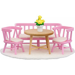 Lundby Σετ Τραπεζαρίας με Τραπέζι & Καρέκλες για Κουκλόσπιτο