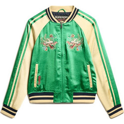 Superdry Γυναικείο Μπουφάν Bomber Μακρύ Πράσινο W5011773A-GLJ