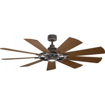 Kichler Gentry KLF-GENTRY-65-WZ Ανεμιστήρας Οροφής 165cm με Φως & Τηλεχειριστήριο Καφέ