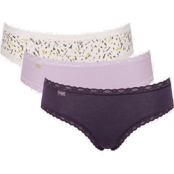 Sloggi 24/7 Weekend Βαμβακερά Γυναικεία Slip με Δαντέλα 3Pack 10198004-V006-