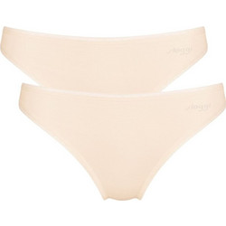 Sloggi Go Tai Βαμβακερά Γυναικεία Slip Εκρού 2Pack 10207458-00CS