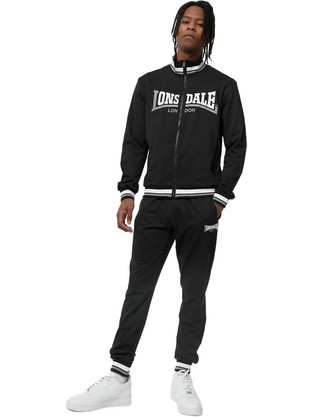 Lonsdale Poolewe Ανδρικό Σετ Φόρμας με Λάστιχο Μαύρο 117373-8167