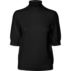 Vero Moda Γυναικεία Πλεκτή Μπλούζα Ζιβάγκο Μαύρη 10254074