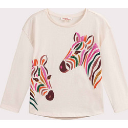 Dpam Multi Zebras Παιδικό T-Shirt Μακρυμάνικο Εκρού 24W90134TML