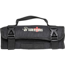 12 Survivors Mini Rollup Kit Τσάντα Πρώτων Βοηθειών Μαύρη