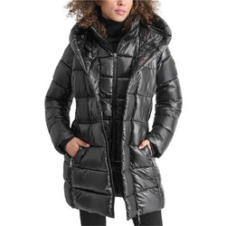 DKNY Γυναικείο Μπουφάν Χειμωνιάτικο Puffer Μακρύ Μαύρο DLEMPU99-BLK