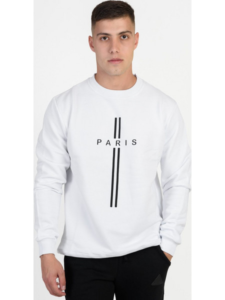 Cotton4all Ανδρικό Φούτερ Λευκό COTTON4ALL