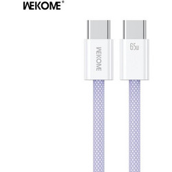 WK WDC-21 Braided USB-C to USB-C 65W 1m Purple 6941027648094
