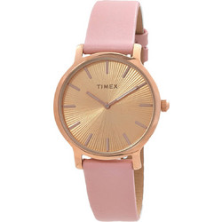 Timex Transcend Γυναικείο Ρολόι με Ροζ Δερμάτινο Λουράκι TW2V66900VQ