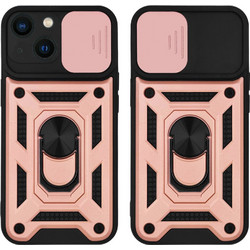 Sonique Ring Armor CamPro Back Cover Rose Gold (iPhone 13 mini)