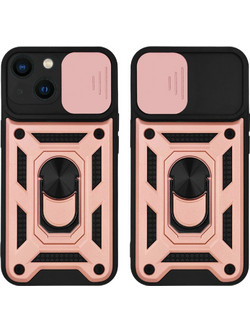 Sonique Ring Armor CamPro Back Cover Rose Gold (iPhone 13 mini)