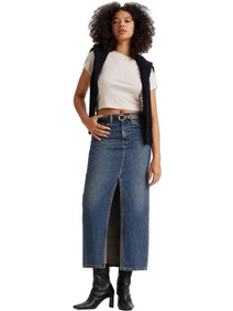 Levi's Μακριά Φούστα Τζιν Ψηλόμεση Pencil Navy Μπλε A75120-0005
