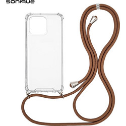 Sonique Armor Clear Back Cover Transparent / Brown (iPhone 15 Pro Max)